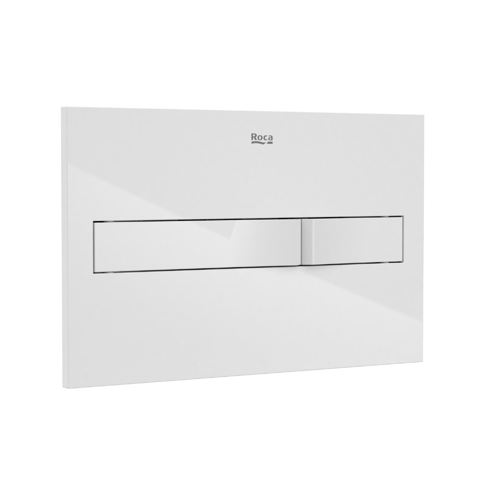 Cut out image of the Roca Duplo One PL2 Gloss White Dual Flush Plate